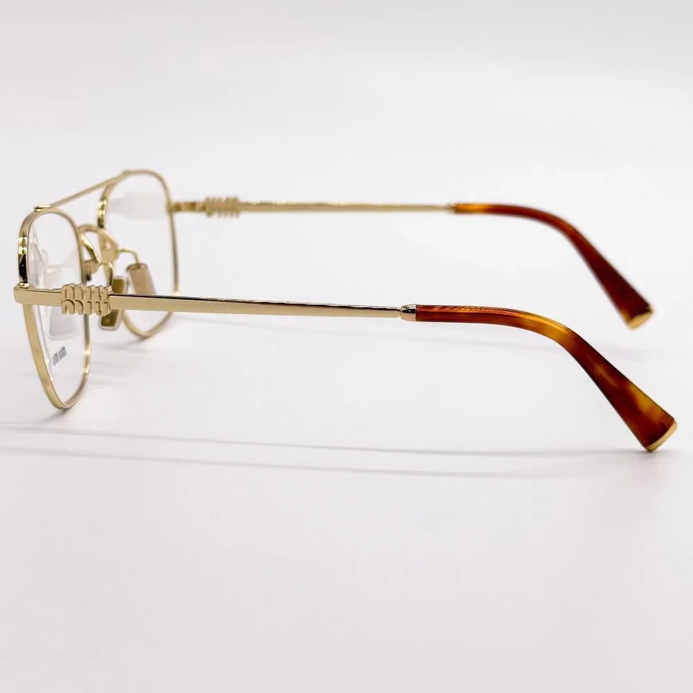 NEW MIU MIU EYEGLASSES MU51WV 5AK1O1 GOLD WOMEN MU 51WV SMU 51W